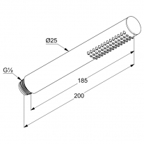 Pară de duș, Kludi, Nova Fonte, 1S, negru mat