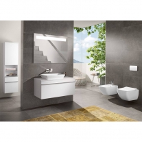 Set vas wc suspendat, Villeroy & Boch, Venticello, cu capac soft close si quick release, alb alpin