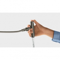 Baterie de bucatarie, Hansgrohe, Metris Select M71, pipa extractibila, crom