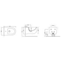 Bideu suspendat, Hatria, Futura, alb