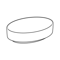 Lavoar pe blat, Geberit, VariForm, oval, 55 cm, alb