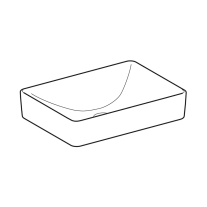 Lavoar pe blat, Geberit, VariForm, dreptunghiular, 55 cm, alb