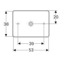 Lavoar pe blat, Geberit, VariForm, dreptunghiular, 55 cm, alb