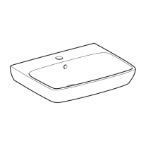 Lavoar suspendat, Geberit, Selnova Square, 60 cm, alb