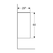 Dulap suspendat, Geberit, Smyle Square, 36 cm, nuc american hickory