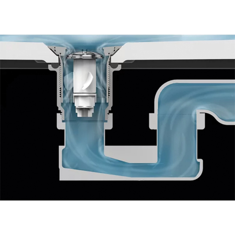 Sifon cu preaplin ascuns, Villeroy & Boch, ViFlow, cu capac ventil alb