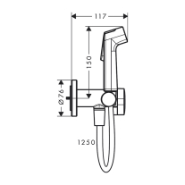 Dus igienic, Hansgrohe, Bidette S, 1 jet, bronz periat