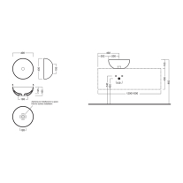 Lavoar pe blat, Hatria, Happy Hour 6:00 S, rotund, negru mat
