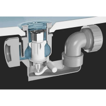 Sifon cu preaplin ascuns, Villeroy & Boch, ViFlow, cu capac ventil alb