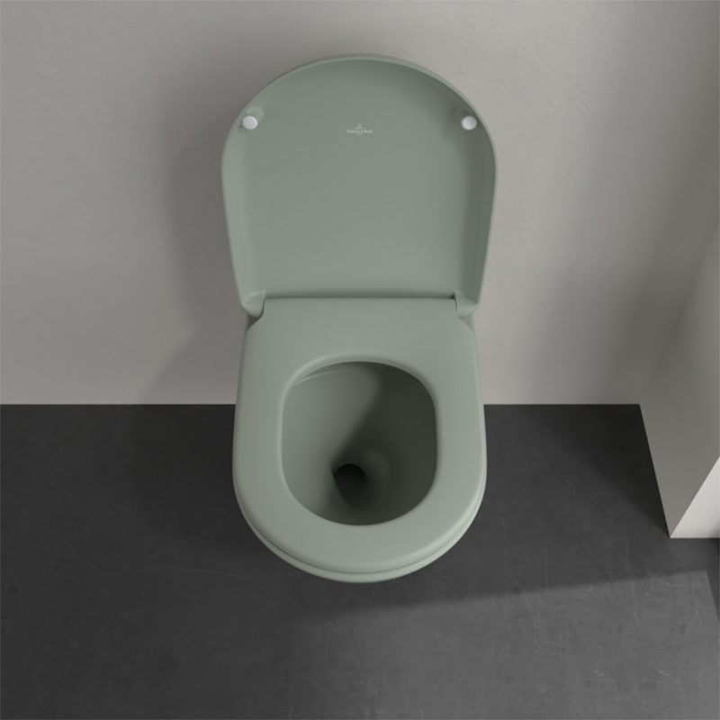 Vas WC suspendat, Villeroy & Boch, Antao, Rimeless, TwistFlush, fara capac, verde