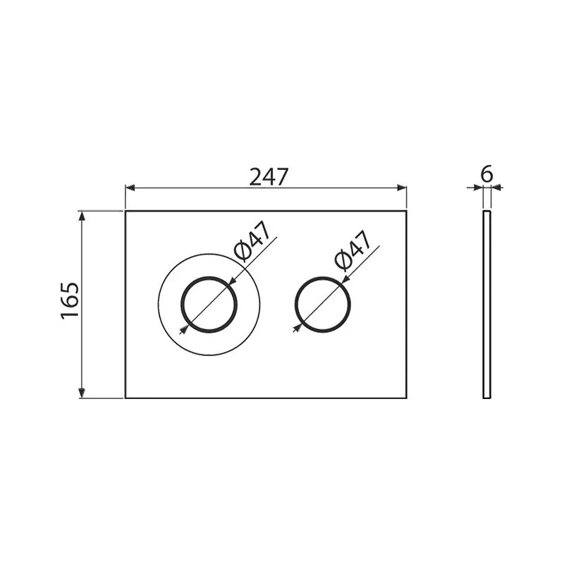 Clapetă de acționare, Alcadrain, Dot.Dot., pentru rezervor încastrat, alb mat / crom mat