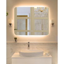 Oglindă Fluminia, Verona 100, dreptunghiulară 100 x 80 cm, cu iluminare LED, 3 culori, dezaburire