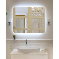 Oglindă Fluminia, Verona 100, dreptunghiulară 100 x 80 cm, cu iluminare LED, 3 culori, dezaburire