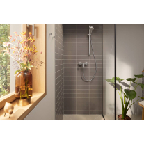 Baterie de duș, Hansgrohe, Rebris E, crom