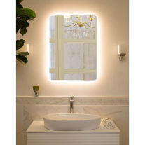 Oglindă Fluminia, Verona-60, dreptunghiulară, 60 x 80 cm, cu LED, 3 culori, dezaburire, 