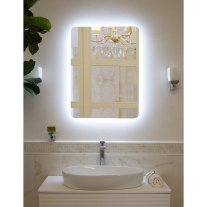 Oglindă Fluminia, Verona-60, dreptunghiulară, 60 x 80 cm, cu LED, 3 culori, dezaburire, 