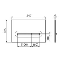 Clapetă de acționare, Alcadrain, Linka, pentru rezervor încastrat, negru mat / auriu mat