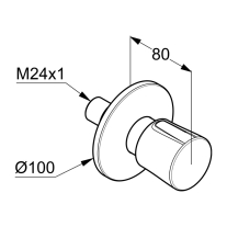 Comutator încastrat Kludi, Decus, pentru 3 consumatori, crom