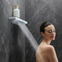 Duș de umeri 1 jet, Hansgrohe, RainFinity, cu poliță, alb mat