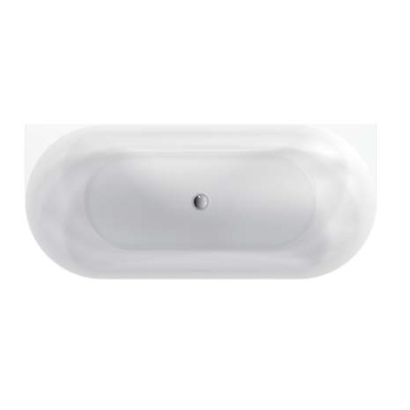 Cadă freestanding Florida, Beatrice Slim 170, semi-ovală, cu instalație completă, alb