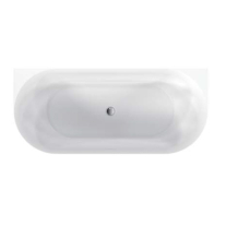 Cadă freestanding Florida, Beatrice Slim 170, semi-ovală, cu instalație completă, alb