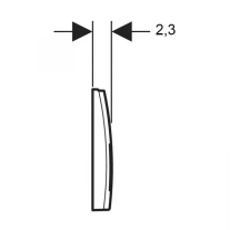 Clapetă de acționare, Geberit, Delta 50, 2 volume de spălare, negru mat