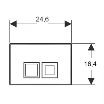 Clapetă de acționare, Geberit, Delta 35, crom mat