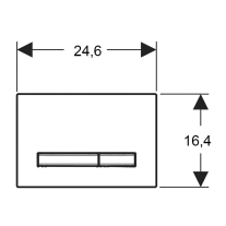 Clapetă de acționare, Geberit, Sigma50, alb/negru cromat