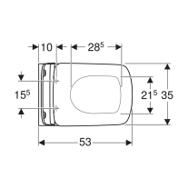 Set vas wc suspendat, Geberit, Selnova Square, rimfree, cu capac soft close și quick release, alb
