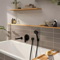 Pipa cadă Hansgrohe, Rebris E 212 mm, negru mat