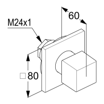Comutator încastrat Kludi, Decus, pentru 3 consumatori, alb mat