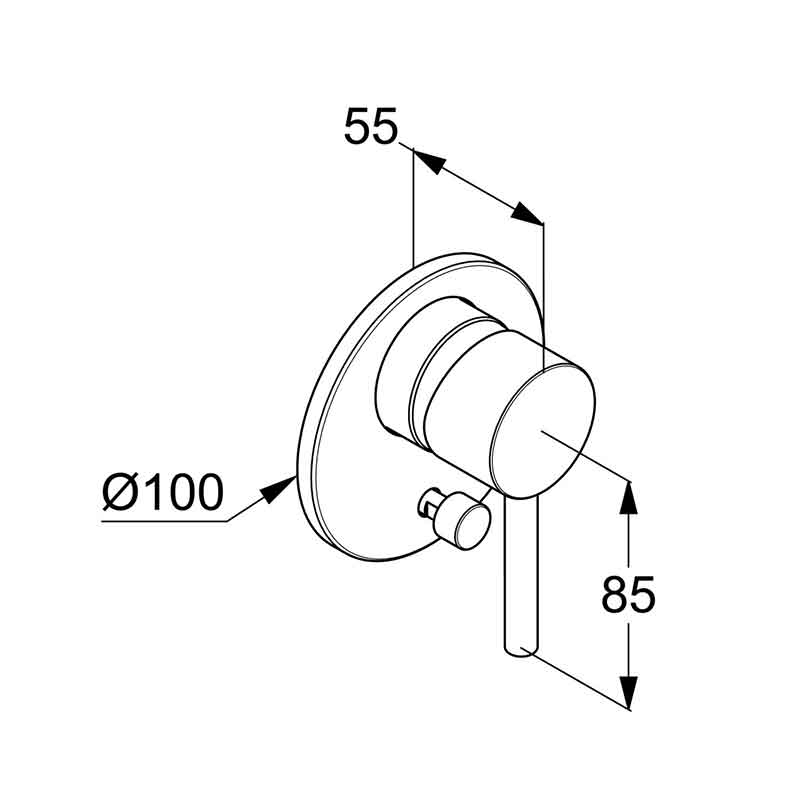 Baterie cadă duș Kludi, Bozz, încastrată, parte vizibilă, auriu periat