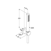  Set dus Kludi, Nova Fonte, cu pară de duș, suport și furtun 125 cm, brushed bronz