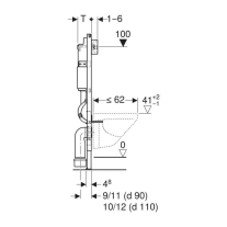 Rama Geberit Duofix, pentru WC suspendat, cu rezervor incastrat Delta 12cm