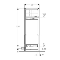Rigola pentru dus Geberit, Duofix, 130 cm