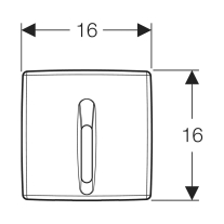Sistem de comandă a spălării pentru pisoar, Geberit, cu acţionare electronică, crom mat
