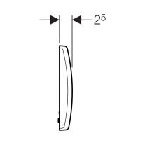 Sistem de comandă a spălării pentru pisoar, Geberit, cu acţionare electronică, crom mat