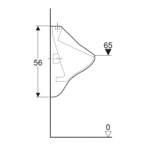 Pisoar Geberit, Felix, cu alimentare de sus, alb