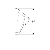  Pisoar suspendat, Geberit, Alex, alimentare prin spate, alb