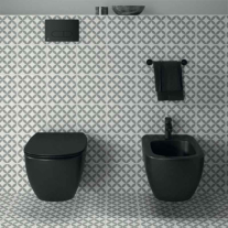 Vas WC suspendat Ideal Standard, Tesi, cu spalare Aquablade, negru mat