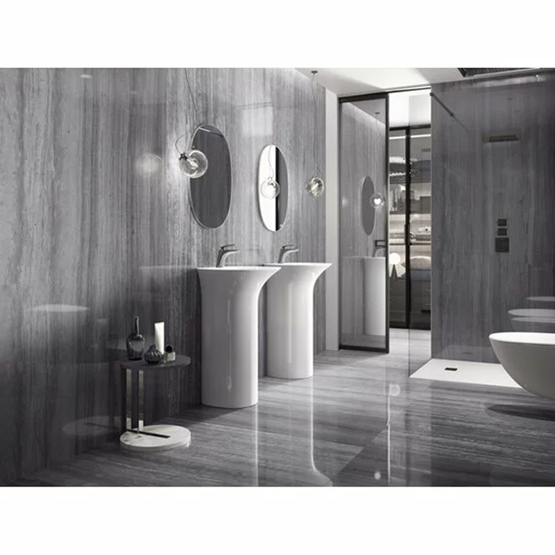 Lavoar stativ Rak, Sensation, fără orificiu pentru baterie, alb, 55 x 46 cm