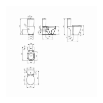 Vas WC stativ Ideal Standard, Connect, monobloc, alb