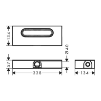  Rigola de duș Hamsgrohe, uBox, montaj în pardoseală minim 57 mm