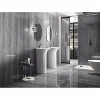 Lavoar stativ Rak, Sensation, fără orificiu pentru baterie, alb, 55 x 46 cm