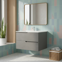 Mobilier pentru lavoar încastrat Fluminia, Bari 80, urban grey