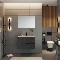 Mobilier pentru lavoar încastrat Fluminia, Bari 80, urban grey