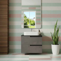Mobilier cu blat pentru lavoar Fluminia, Bari 60, urban grey