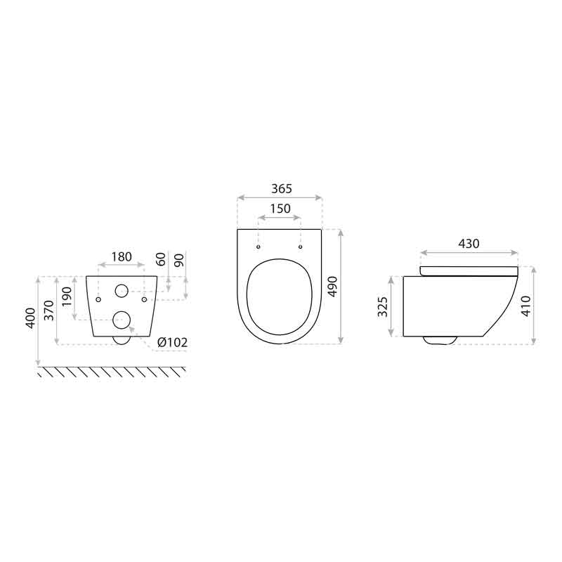 Set vas WC, Spectrum, Trendi, rimless, cu capac soft close, quick release, alb