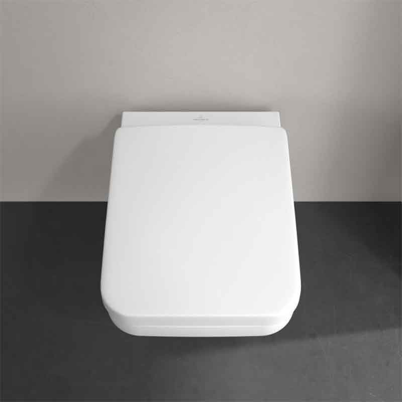 Set WC suspendat Villeroy&Boch, Architectura, TwistFlush, cu capac soft close, quick release, alb