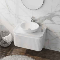 Mobilier pentru lavoar, Spectrum, Milena 80, riflat alb mat
